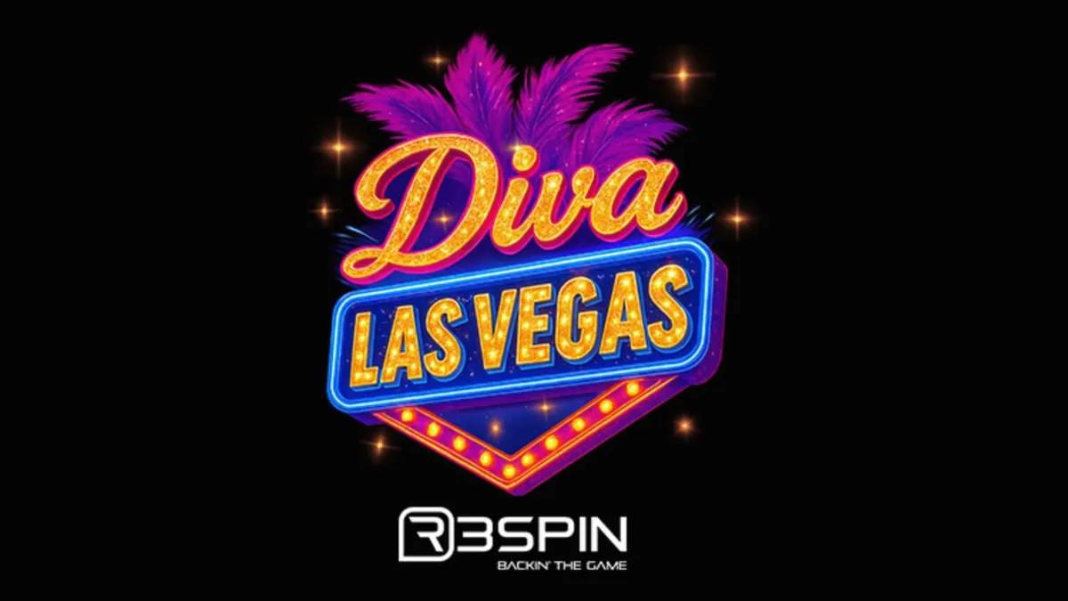 Pemandangan panggung glamor dan roda bonus dalam slot Diva Las Vegas